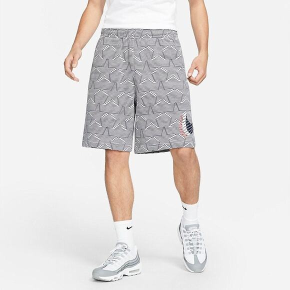 Nike Club USA Basketball Shorts Matte Silver 3D Star Elastic Waist Small Short - Picture 1 of 6